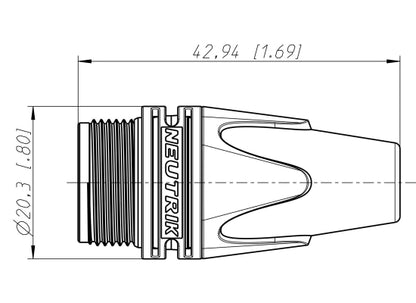 Neutrik BXX-14 Spanntülle, schwarz, für KabelØ 8-10mm