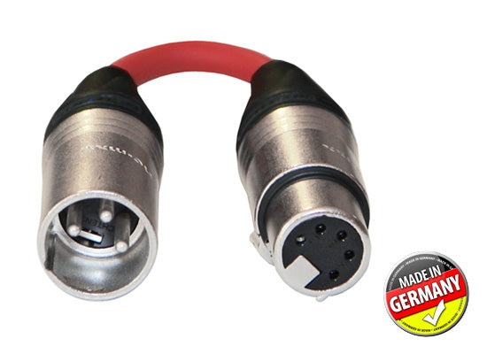 DMX Adapter 3-pol XLR male / 5-pol XLR female