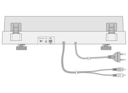 IMG Stage Line DJP-104USB Plattenspieler, silber