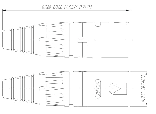 Neutrik NC3MX-D XLR 3pol Stecker, male, UNVERPACKT