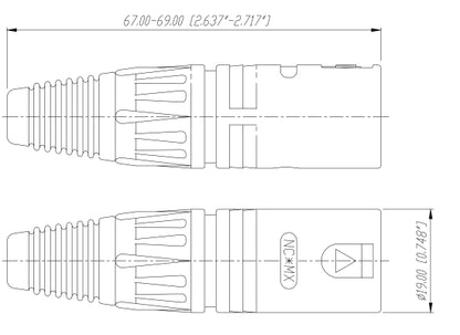 Neutrik NC3MX-D XLR 3pol Stecker, male, UNVERPACKT