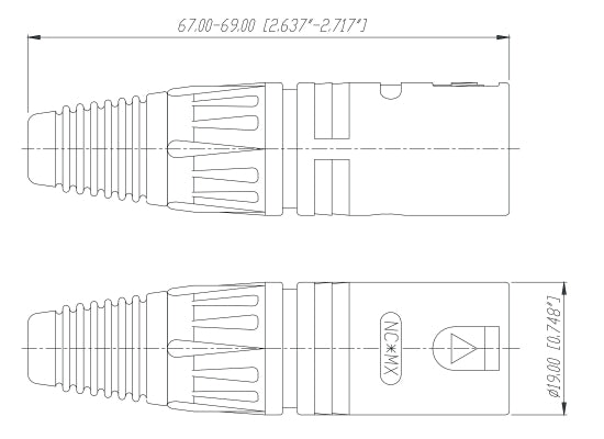 Neutrik NC4MX-B XLR 4pol Stecker