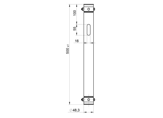 Briteq BT-TRUSS BLK 500 Distanzstange, schwarz, 0.5m