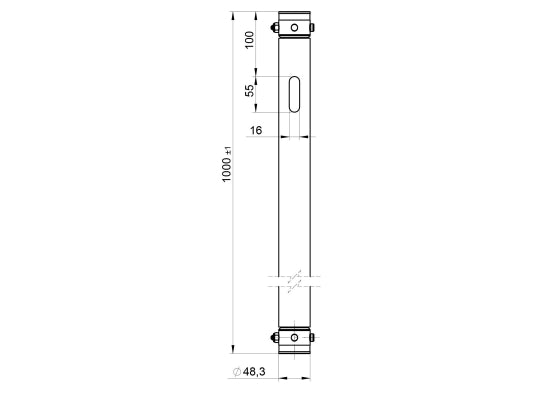 Briteq BT-TRUSS BLK 1000 Distanzstange, schwarz,  1m