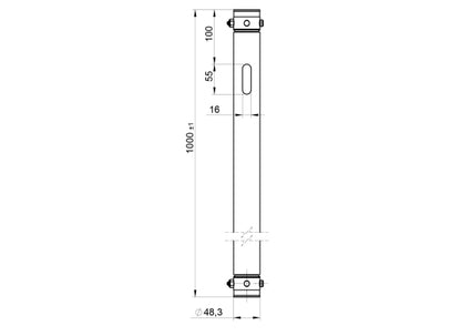 Briteq BT-TRUSS BLK 1000 Distanzstange, schwarz,  1m