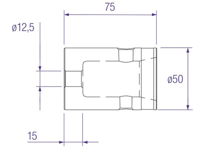 Prolyte CCS6-651 Halbkonusverbinder, female, 75mm