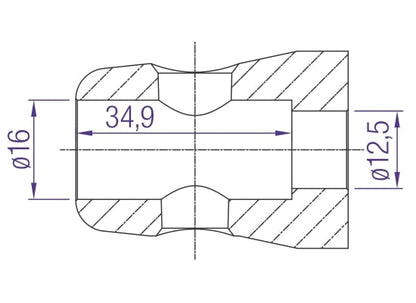 Prolyte CCS6-652S Halbkonusverbinder, male, 35mm