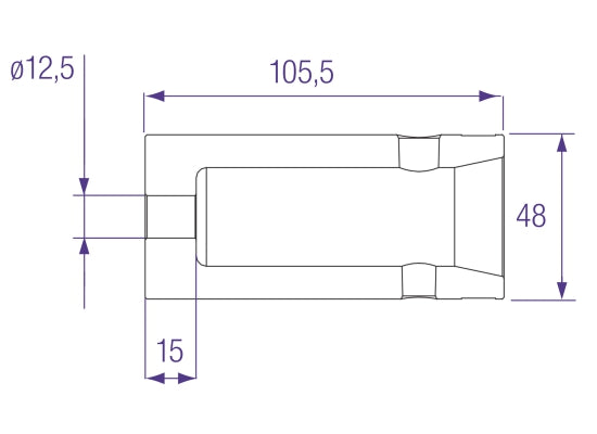 Prolyte CCS6-653 Halbkonusverbinder, female, 105.5mm