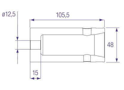 Prolyte CCS6-653 Halbkonusverbinder, female, 105.5mm