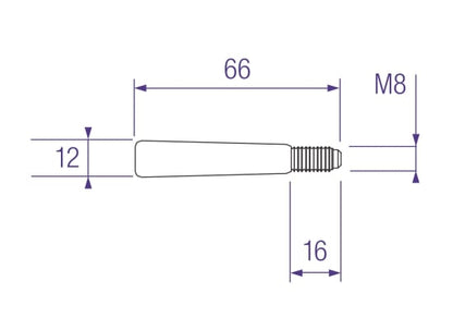 Prolyte CCS6-604 M Bolzen (Trusspin), M8-Gewinde