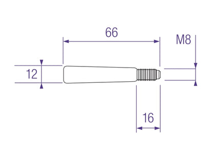 Prolyte CCS6-604 Bolzen (Trusspin), M8-Gewinde