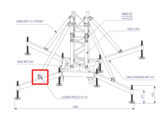 Prolyte MPT ACC-LP-10 Locking Pin