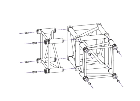 Prolyte PC-H30V Cornerblock Erweiterung, 105mm, SCHWARZ