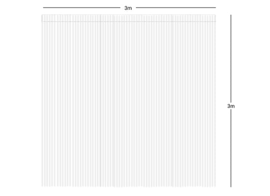 Wentex Pipes & Drapes Vorhang Fadenvorhang, 3x3m, 220g/m², weiß