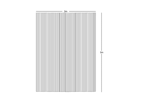 Wentex Pipes & Drapes Vorhang Fadenvorhang, 3x4m, 220g/m², schw.