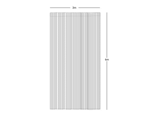 Wentex Pipes & Drapes Vorhang Fadenvorhang, 3x6m, 220g/m², schw.