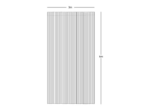 Wentex Pipes & Drapes Vorhang Fadenvorhang, 3x6m, 220g/m², schw.