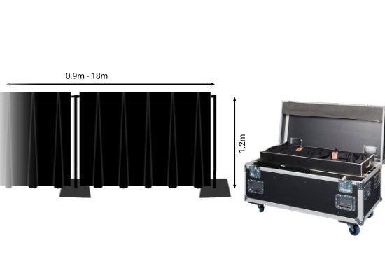 Wentex Pipes & Drapes SET FOH Skirting, 1.2x18m