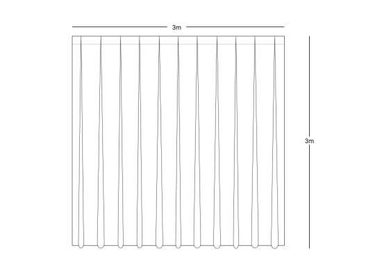 Wentex Pipes & Drapes Vorhang Molton, 3x3m, 300g/m², weiß