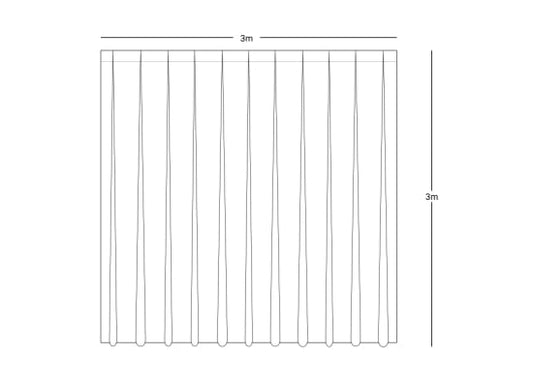 Wentex Pipes & Drapes Vorhang Molton, 3x3m, 300g/m², weiß