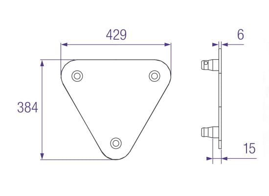 Prolyte X30D Bodenplatte, 329x297mm, SCHWARZ