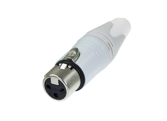 NC3FXX-WT XLR 3pol Stecker female, weiss