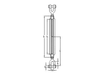 Safetex SGG-US-LANG-3/8-06 Spannschloss