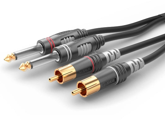 Sommer Cable Stereokabel, 1.5m, 2x Klinke Mono / 2x Cinch