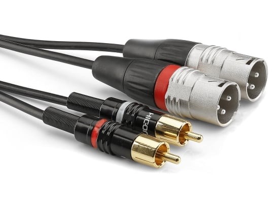 Sommer Cable Stereokabel, 3m, schwarz, 2x XLR male / 2x Cinch