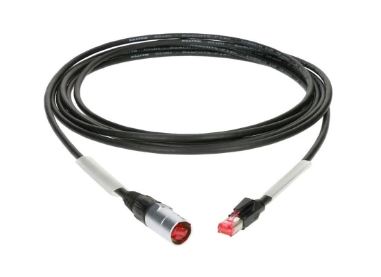 Klotz RC5-ER015B Netzwerkkabel, 1.5m, Ethercon/RJ45 male, SCHWARZ, PUR, CAT5, 1x Steckerschutz, 100MHz, Profiqualität