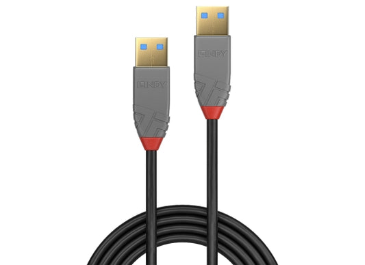 Lindy 36751 USB-Kabel, 1.0m, Anthra Line, USB A 3.0, USB A 3.0