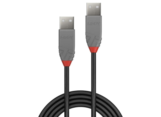 Lindy 36694 USB-Kabel, 3.0m, Anthra Line, USB A 2.0, USB A 2.0