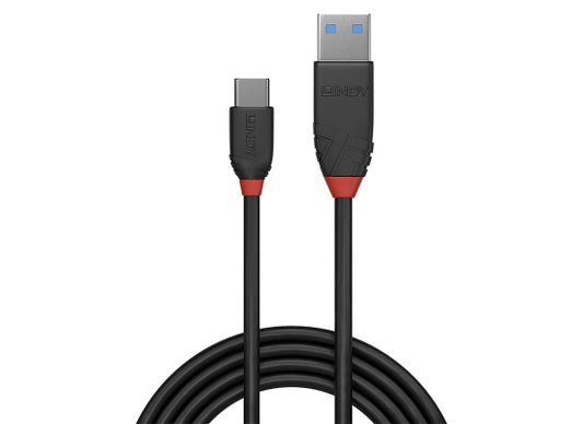 Lindy 36915 USB-Kabel, 0.5m, Black Line, USB C 3.1, USB A 3.1