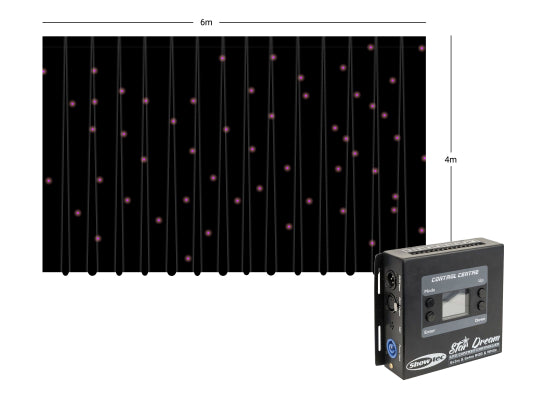 Showtec Star Dream LED Vorhang, 6x4m, 128x5mm LED RGB