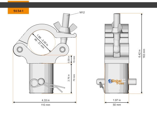 Global Truss HS 5034-1B Halbschelle (48-51mm)