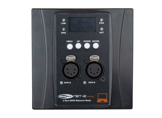 Showtec NET-2 DMX Konverter Wandpanel, XLR 5pol, schwarz