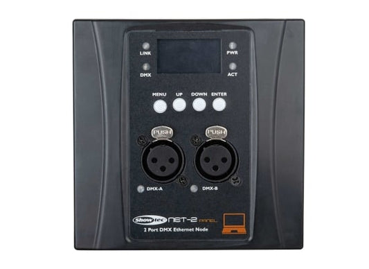 Showtec NET-2 DMX Konverter Wandpanel, XLR 3pol, schwarz