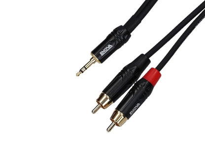 Enova EC-A3-PSMCLM-2 Audio Adapterkabel,2m,1x Miniklinke/2x Cinch