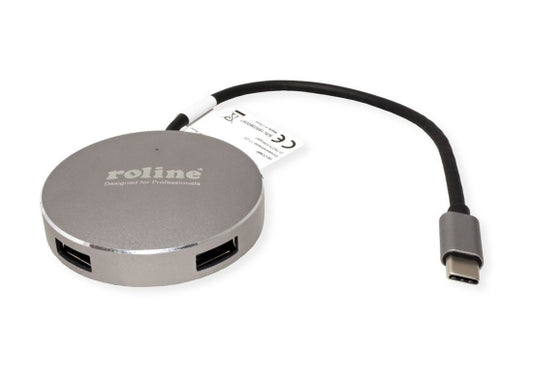 Roline USB 3.2 Gen 1 Hub, rund, 4fach