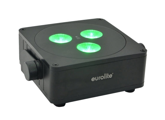 Eurolite Akku IP Flat Light 3 LED Outdoor Scheinwerfer,schw,IP65