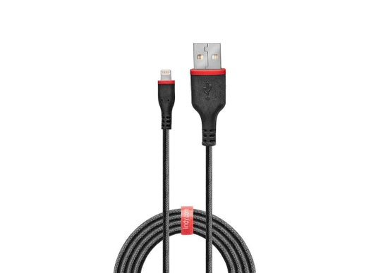 Lindy 31290 USB Lightning Kabel, 0.5m, schwarz