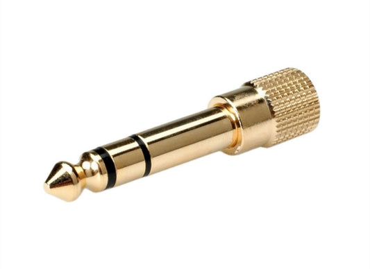 Roline Gold Audio Adapter, 6.35mm Klinke male / Miniklinke female