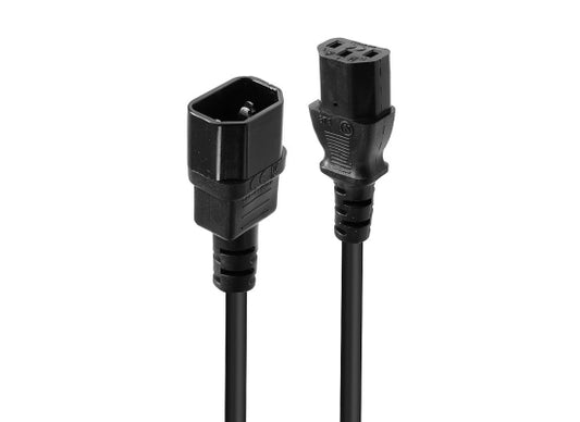 Lindy 30320 Kaltgeräte Adapterkabel, 0.5m, schwarz