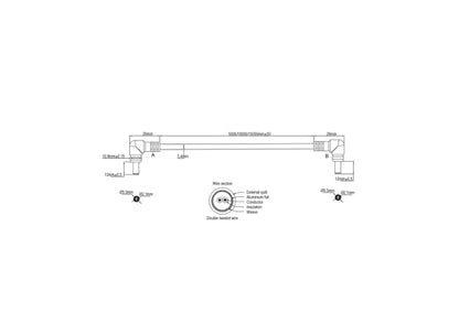 Astera FP1/FP2 Power + Daten Kombikabel,  0.2m, 8er SET