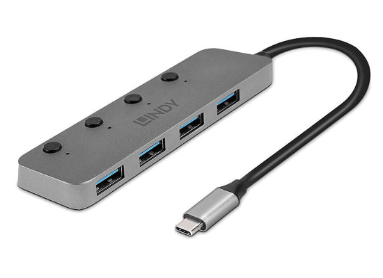 Lindy 43383 USB 3.2 Hub, 4 Port