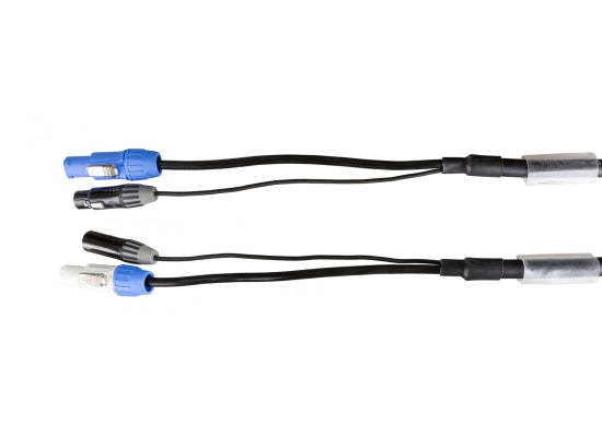 Briteq LICHT Power-Signal Powerconkabel 3m, Seetronic XLR 3pol male / female, Powercon grau / blau