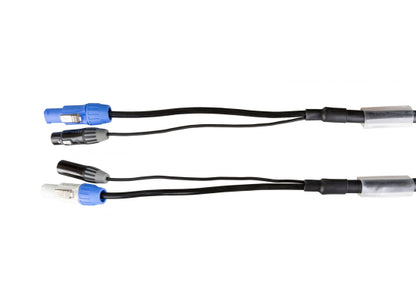 Briteq LICHT Power-Signal Powerconkabel 3m, Seetronic XLR 3pol male / female, Powercon grau / blau