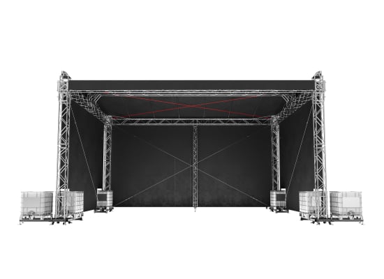 Global Truss Double Pitch Roof 10x8m Drahtseil Dach