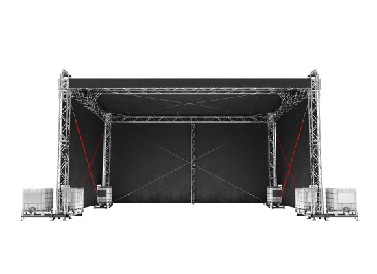 Global Truss Double Pitch Roof 10x8m Drahtseil Seitenwand