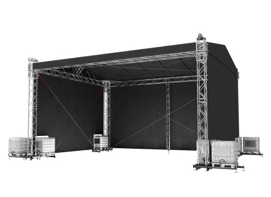 Global Truss Double Pitch Roof 10x8m Drahtseil Zusatz Seite